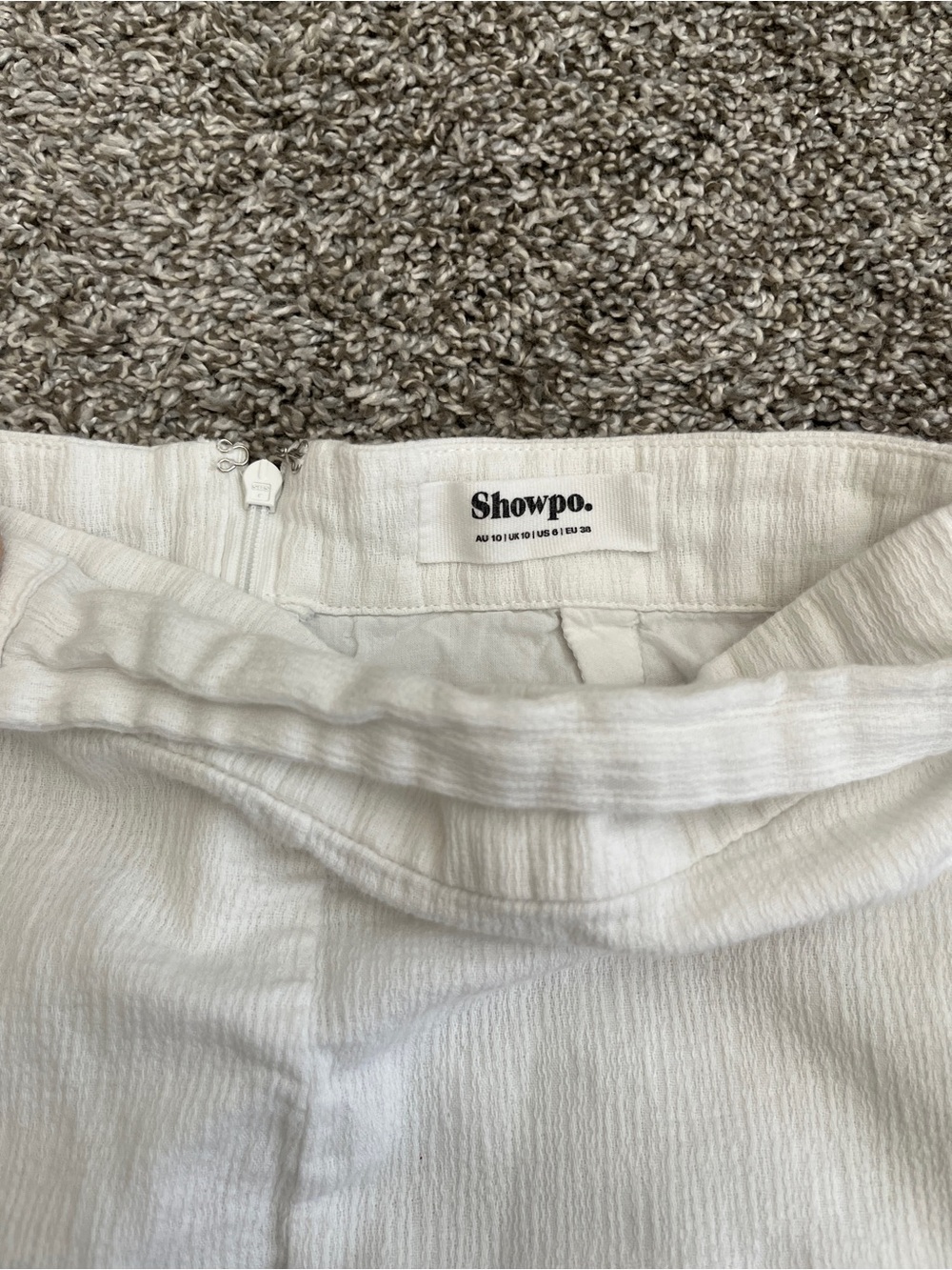 Showpo Belted High Waisted White Shorts - Picture 4 of 6